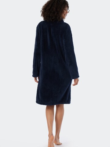 SCHIESSER Long Bathrobe in Blue