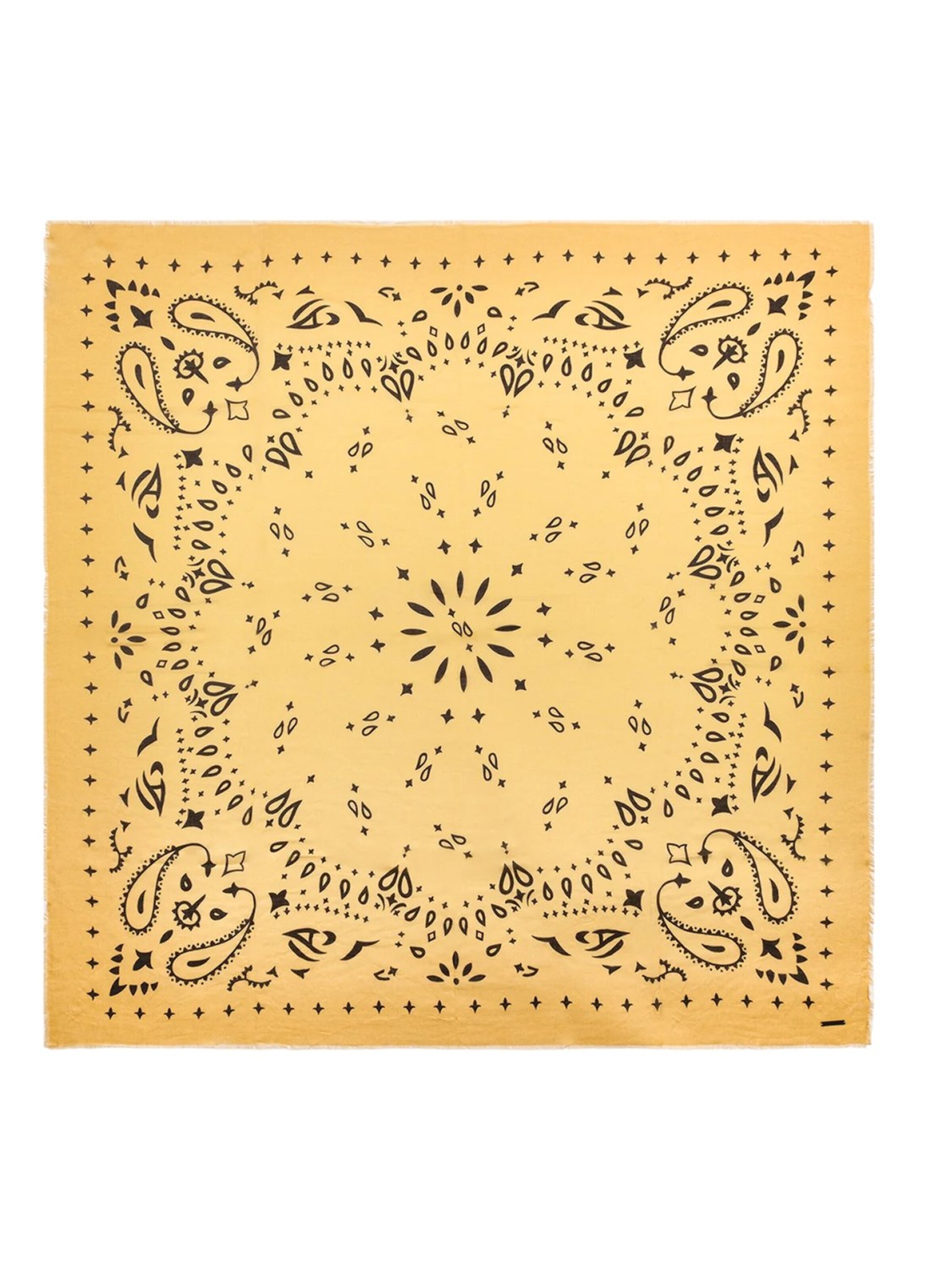 SILK & CASHMERE Scarf in Yellow: front