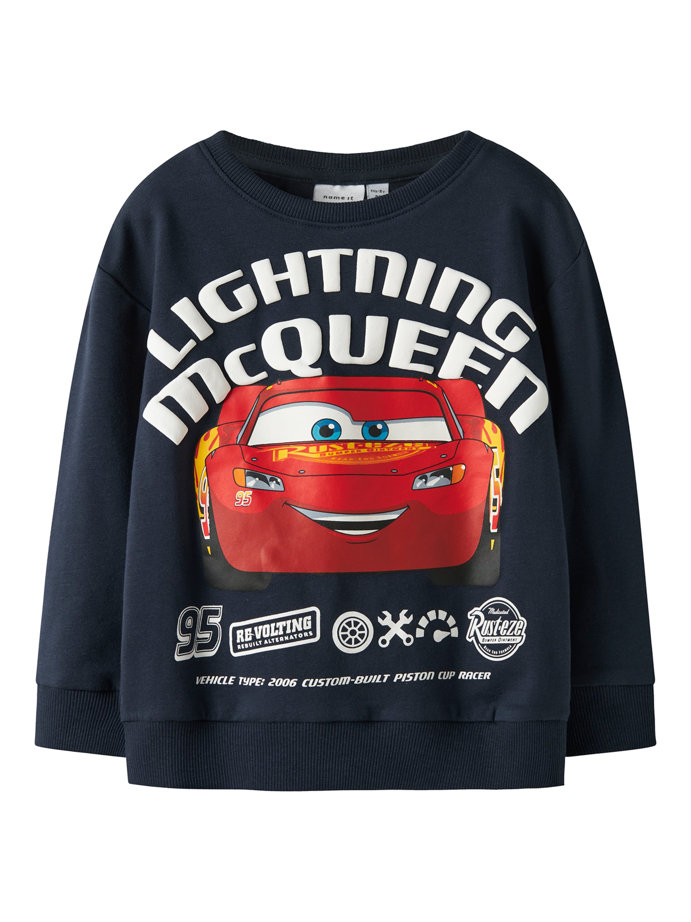 NAME IT Sweatshirt 'NMMOSVALDO CARS' in Blauw: voorkant