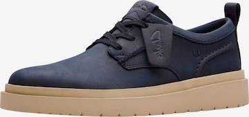 Chaussure de sport à lacets CLARKS en bleu : devant