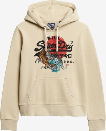 Superdry Sweatshirt 'Tokyo' in Beige: voorkant
