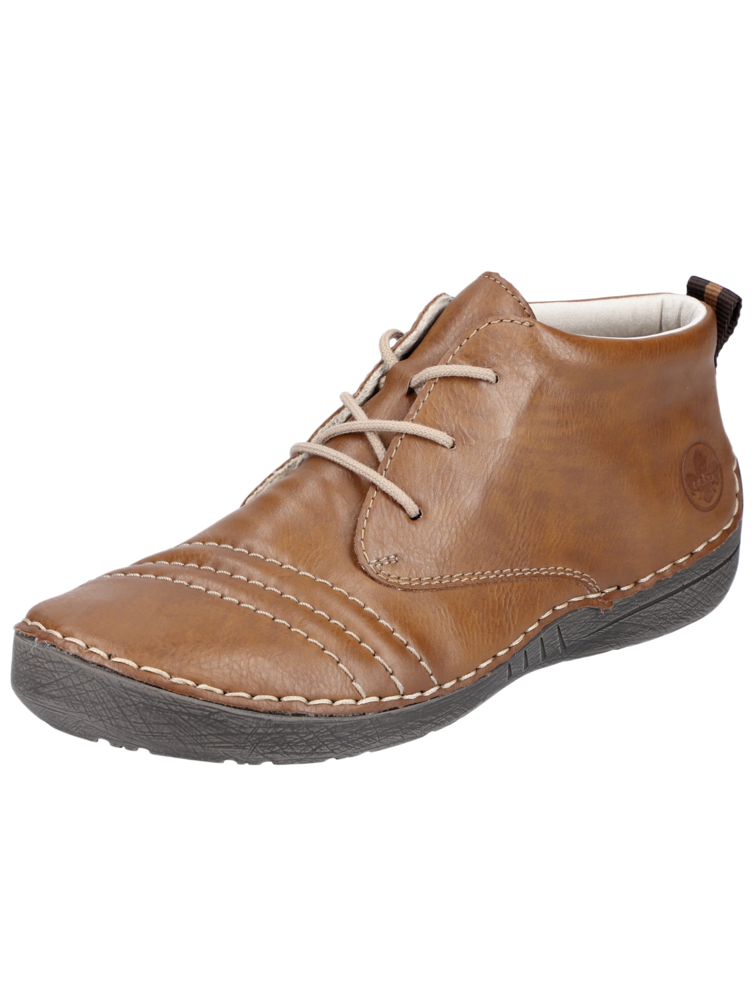 Ghete cu șireturi de la Rieker pe maro: față