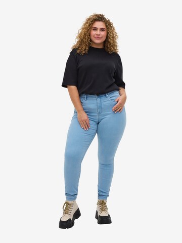 Zizzi Slimfit Jeans 'Amy' in Blauw