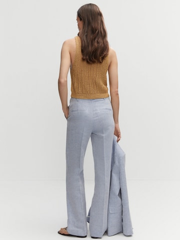 MANGO Regular Pleated Pants 'Helio' in Blue