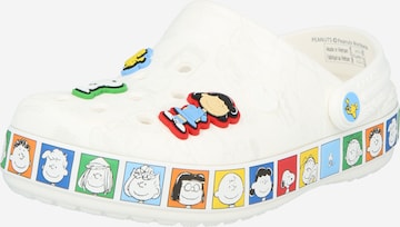 Crocs Avonaiset kengät 'Peanuts Crocband' värissä valkoinen: etupuoli