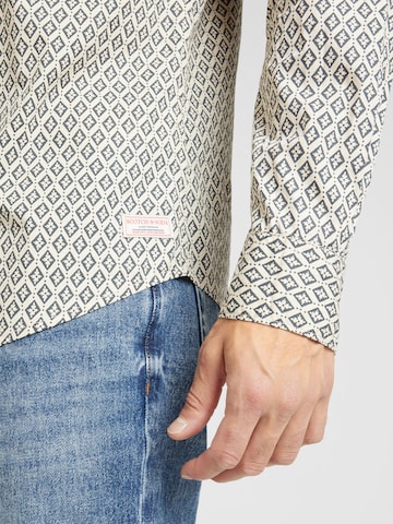 SCOTCH & SODASlim Fit Košulja 'Ditsy' - bež boja