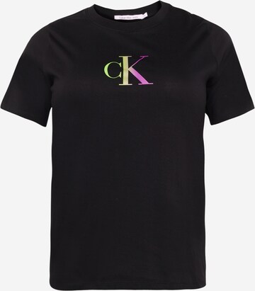 Calvin Klein Jeans Curve T-Shirt in Schwarz: predná strana