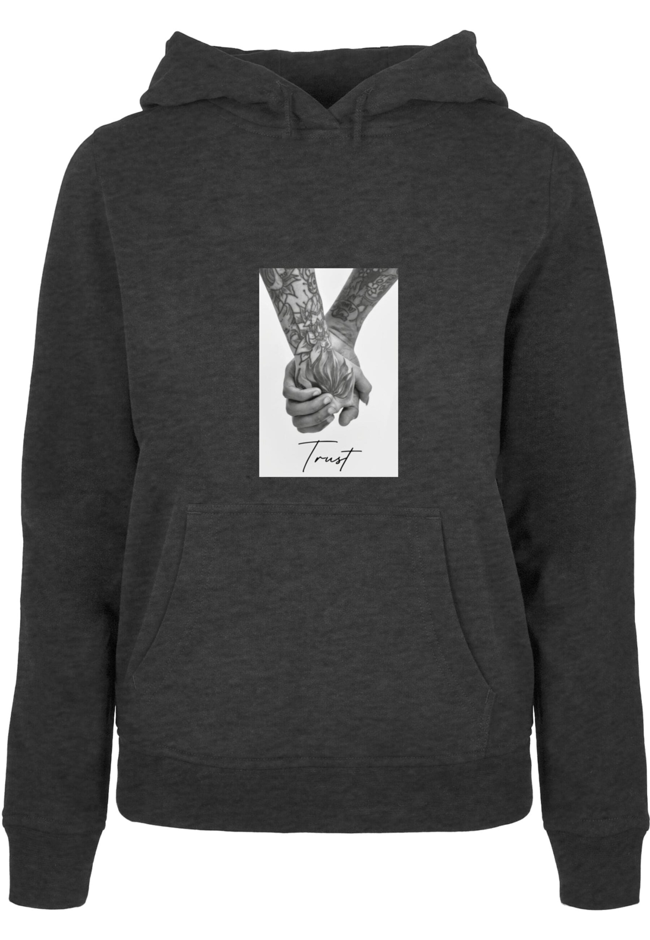 Sweat-shirt 'Trust 2.0' Mister Tee en gris : devant