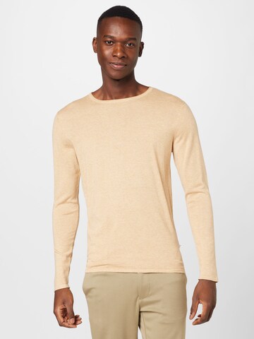 Pull-over 'Rome' SELECTED HOMME en beige : devant