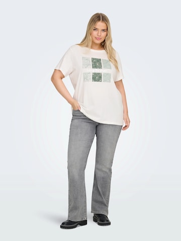 ONLY Carmakoma - Camiseta 'CARCRUZ' en blanco