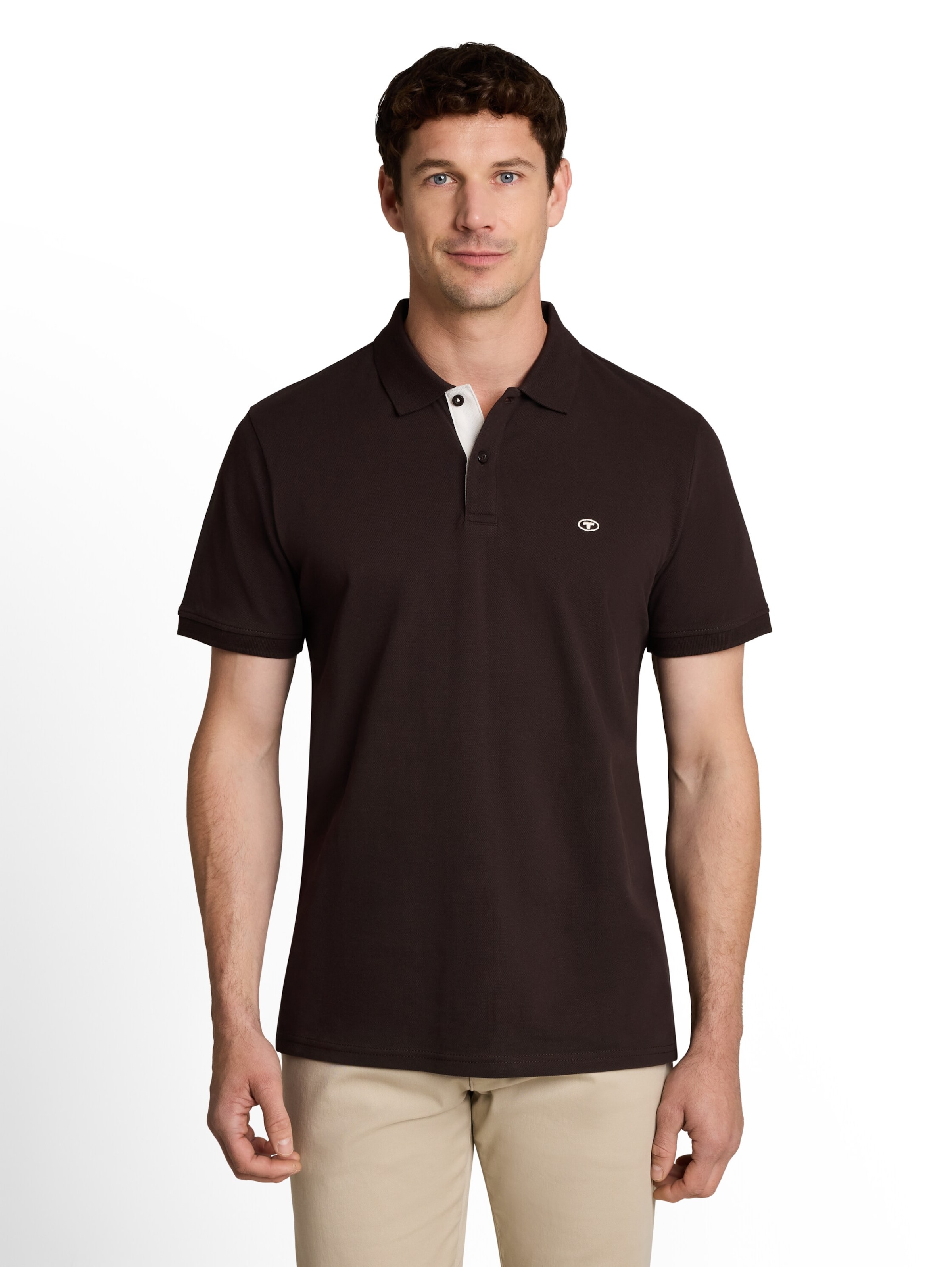 TOM TAILOR Shirt in Brown: front