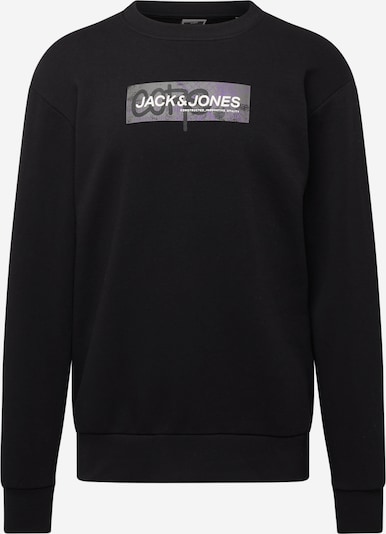Bluză de molton JACK & JONES pe gri închis / negru / alb, Vizualizare produs