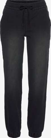 H.I.S Tapered Pants in Black: front