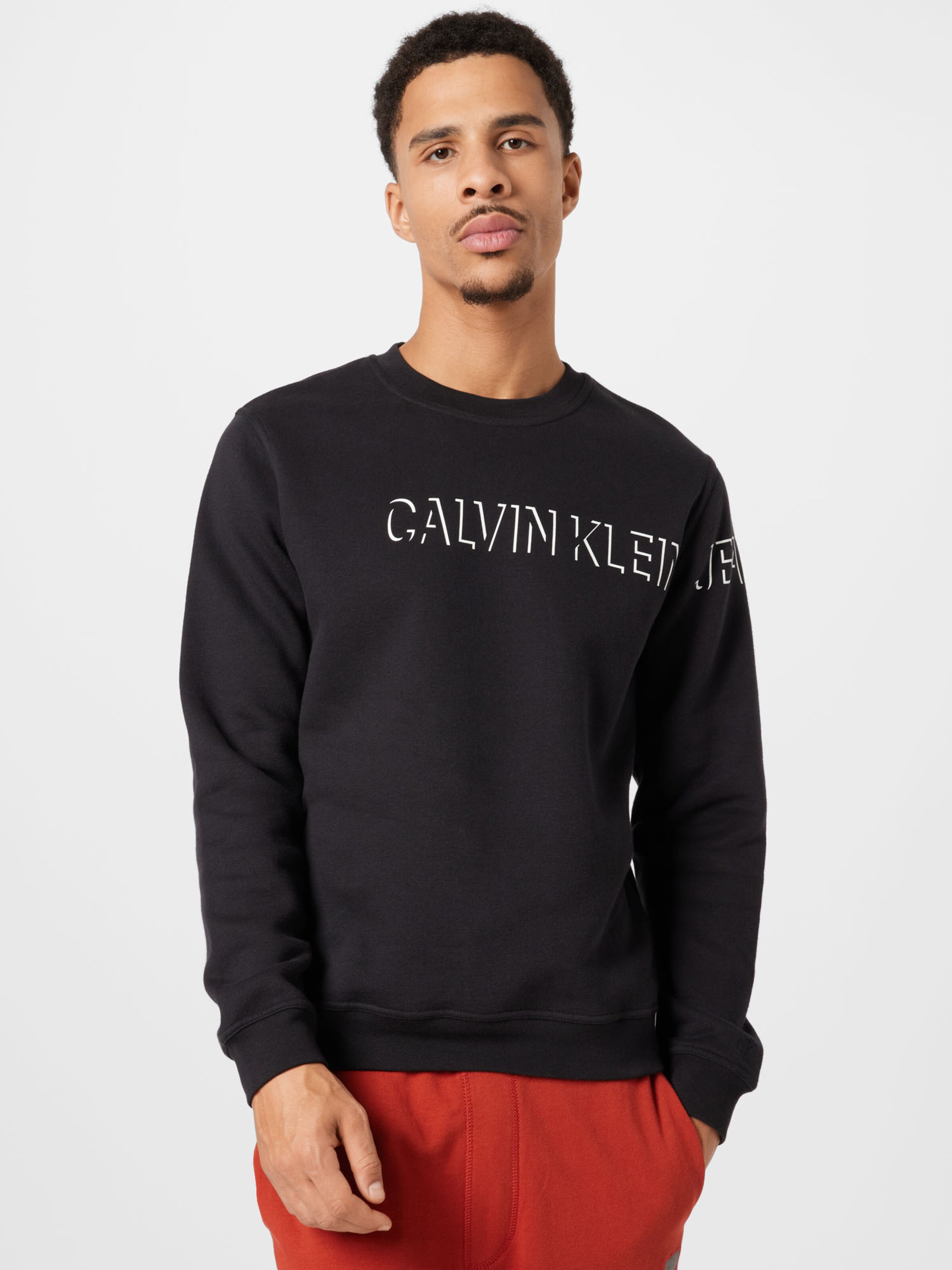 Männer Sweat Calvin Klein Jeans Sweatshirt in Schwarz - LY87085