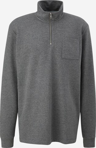 s.Oliver Men Tall Sizes Sweatshirt in Grey: front