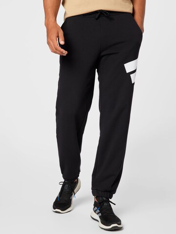 Effilé Pantalon de sport ADIDAS PERFORMANCE en noir : devant