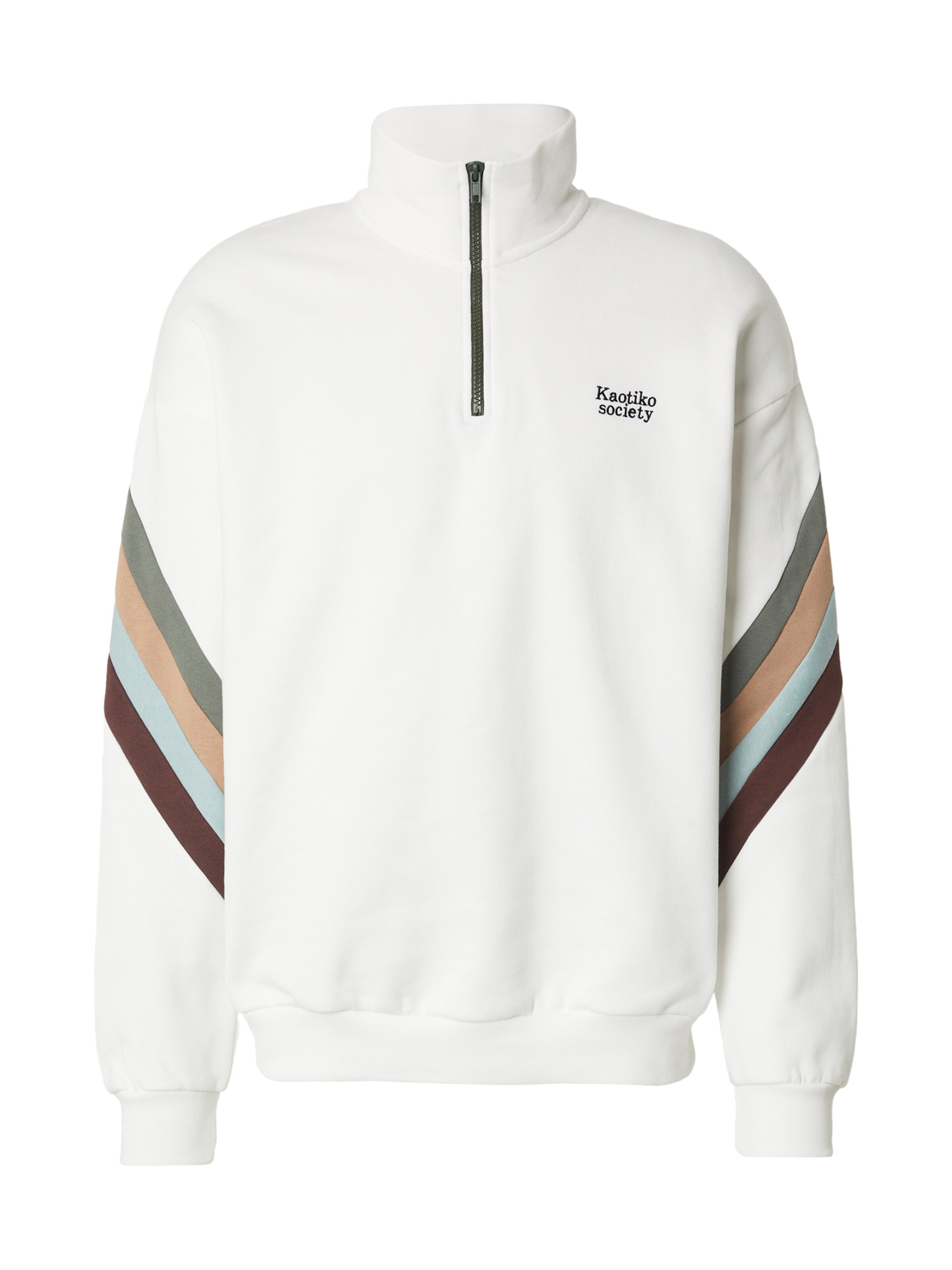 Sweat-shirt 'WALKER SOCIETY' Kaotiko en beige : devant