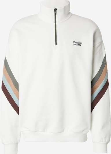 Kaotiko Sweater majica 'WALKER SOCIETY' u svijetlobež / brokat / maslinasta / menta, Pregled proizvoda