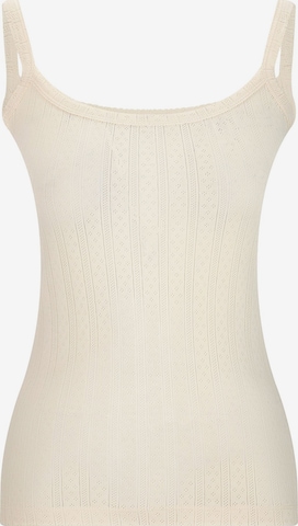 Albero Natur Top 'Damen Top aus 100 % Bio-Baumwolle im Jacquard-Design' in White: front
