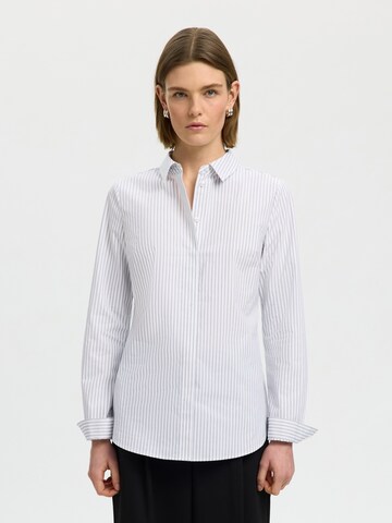 SELECTED - Blusa 'SLFROMIE' en blanco: frente