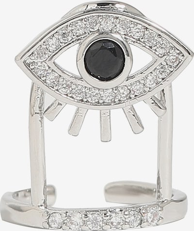 Žiedas iš SOHI, spalva – juoda / sidabrinė / skaidri spalva, Prekių apžvalga