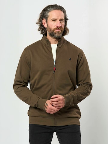 MCS - Sudadera con cremallera ' MCVilads ' en marrón: frente