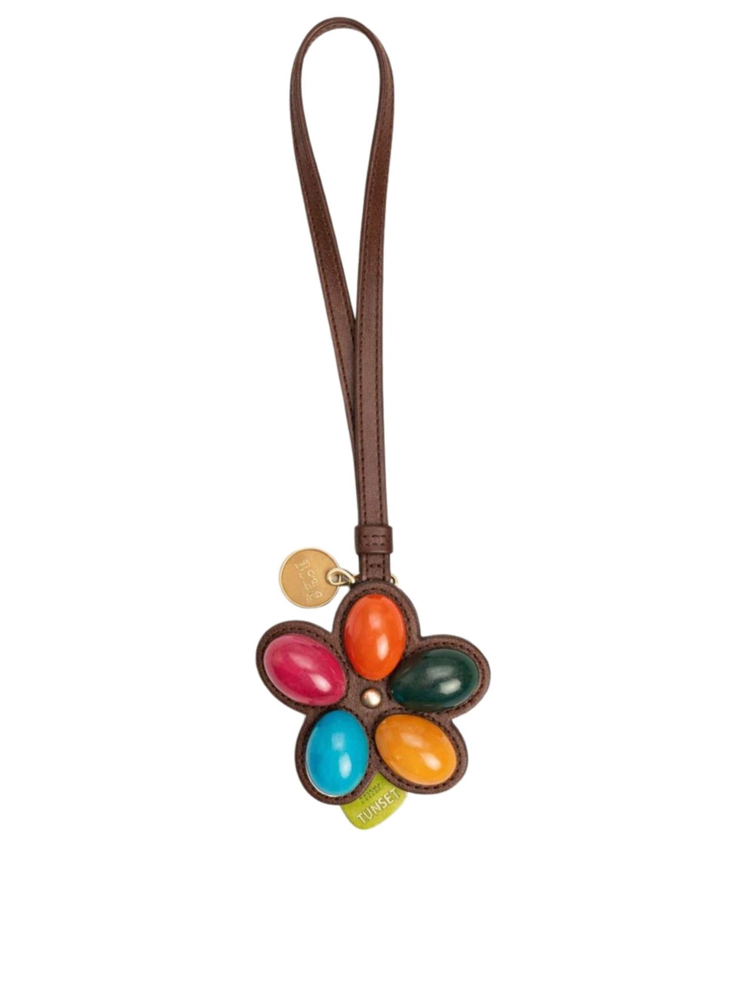 Twinset Bag accessories 'Multicolor Floral Bag Charm / Keychain' in Brown