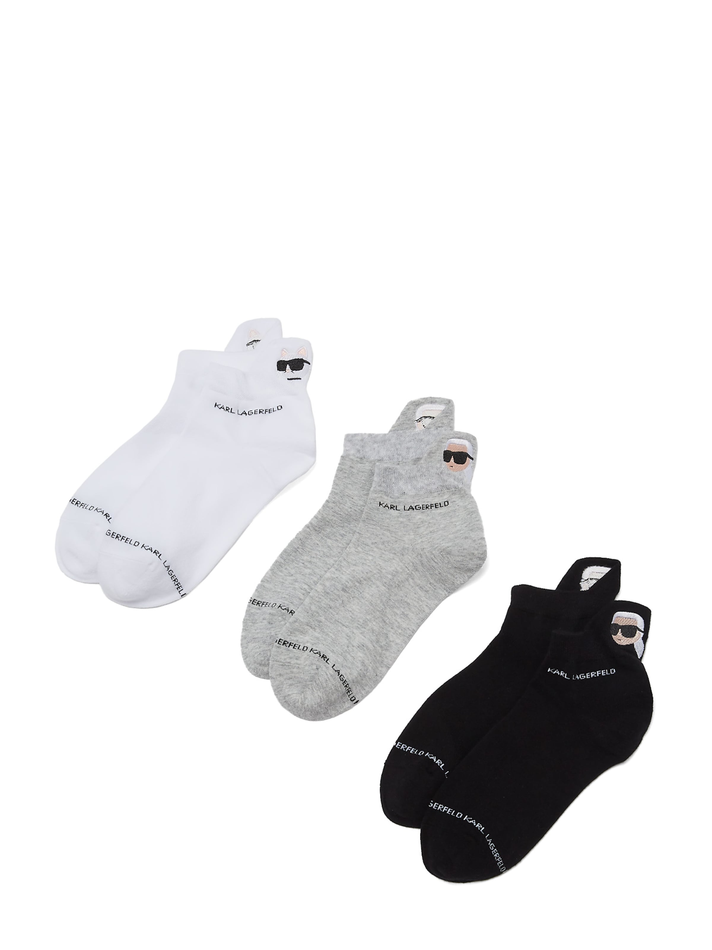 Chaussettes ' IKON' Karl Lagerfeld en gris : devant