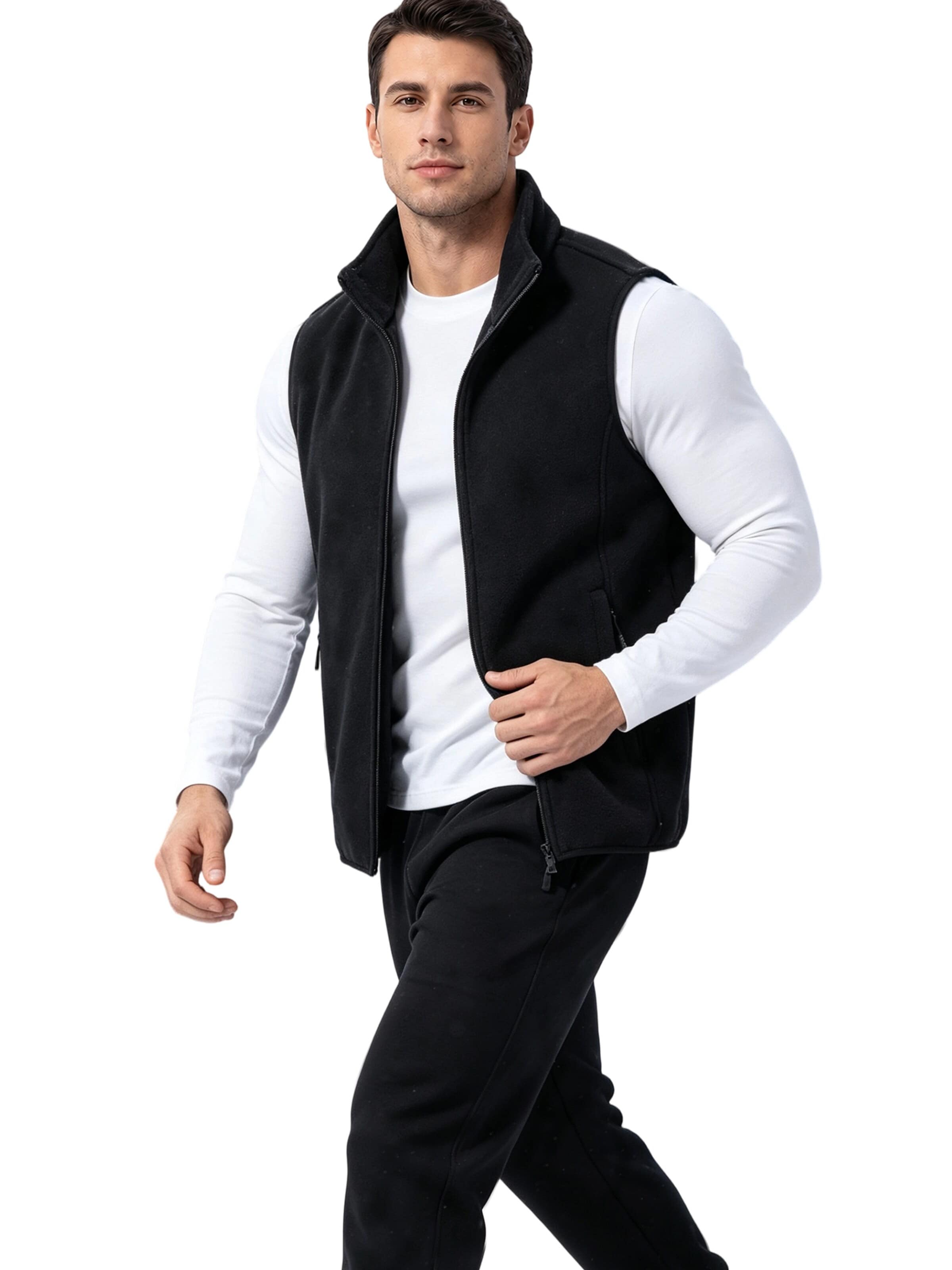 Magicshe Vest 'Fleeceweste' in Black