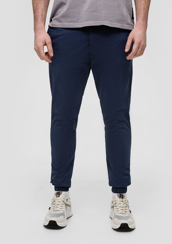 QS Tapered Pants in Blue: front