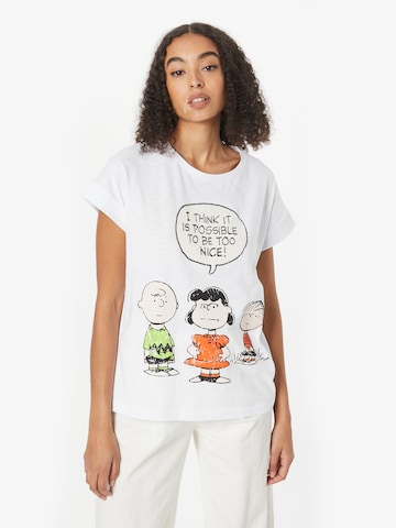 Frogbox T-shirt 'Snoopy Charaktere' i vit: framsida
