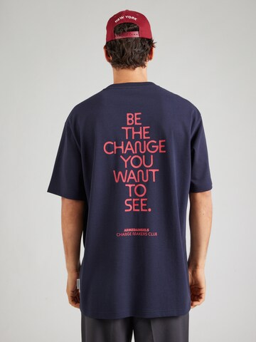 T-Shirt 'MAARKOS CHANGES' ARMEDANGELS en bleu : devant