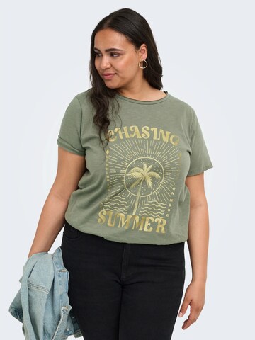 T-shirt 'CARNovia' ONLY Carmakoma en vert : devant