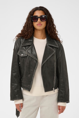 SOAKED IN LUXURY Between-season jacket 'SLPanima' in Grey: front