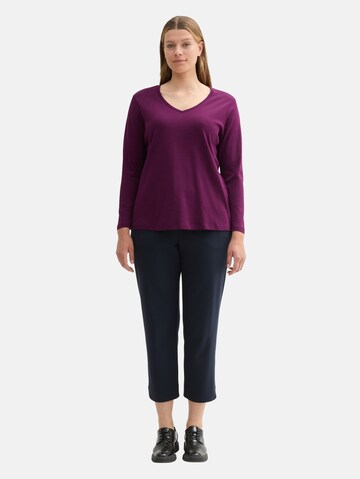 T-shirt Tom Tailor Women + en violet