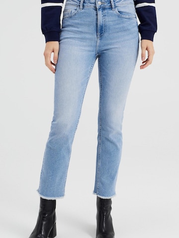 WE Fashion Skinny Jeans in Blauw: voorkant