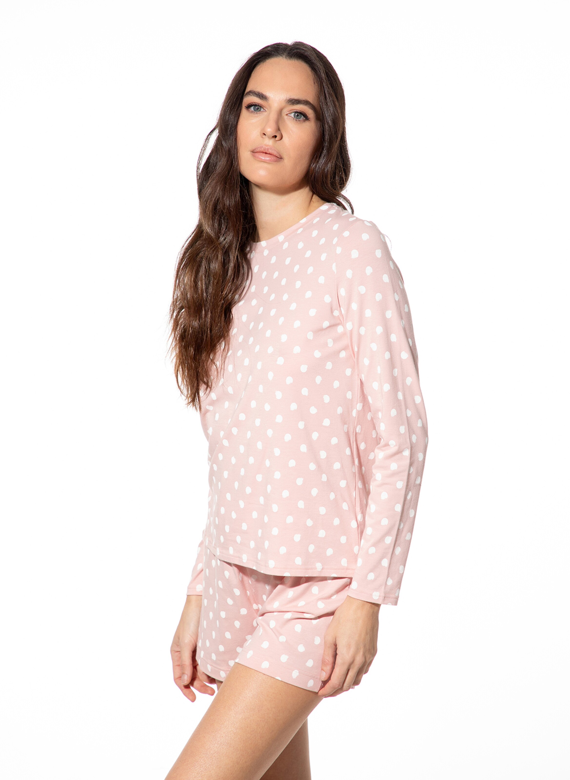 Camicia da notte di Sanetta in rosa: frontale