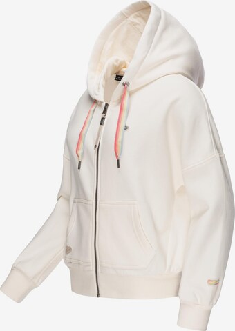 Ragwear - Sudadera con cremallera en blanco