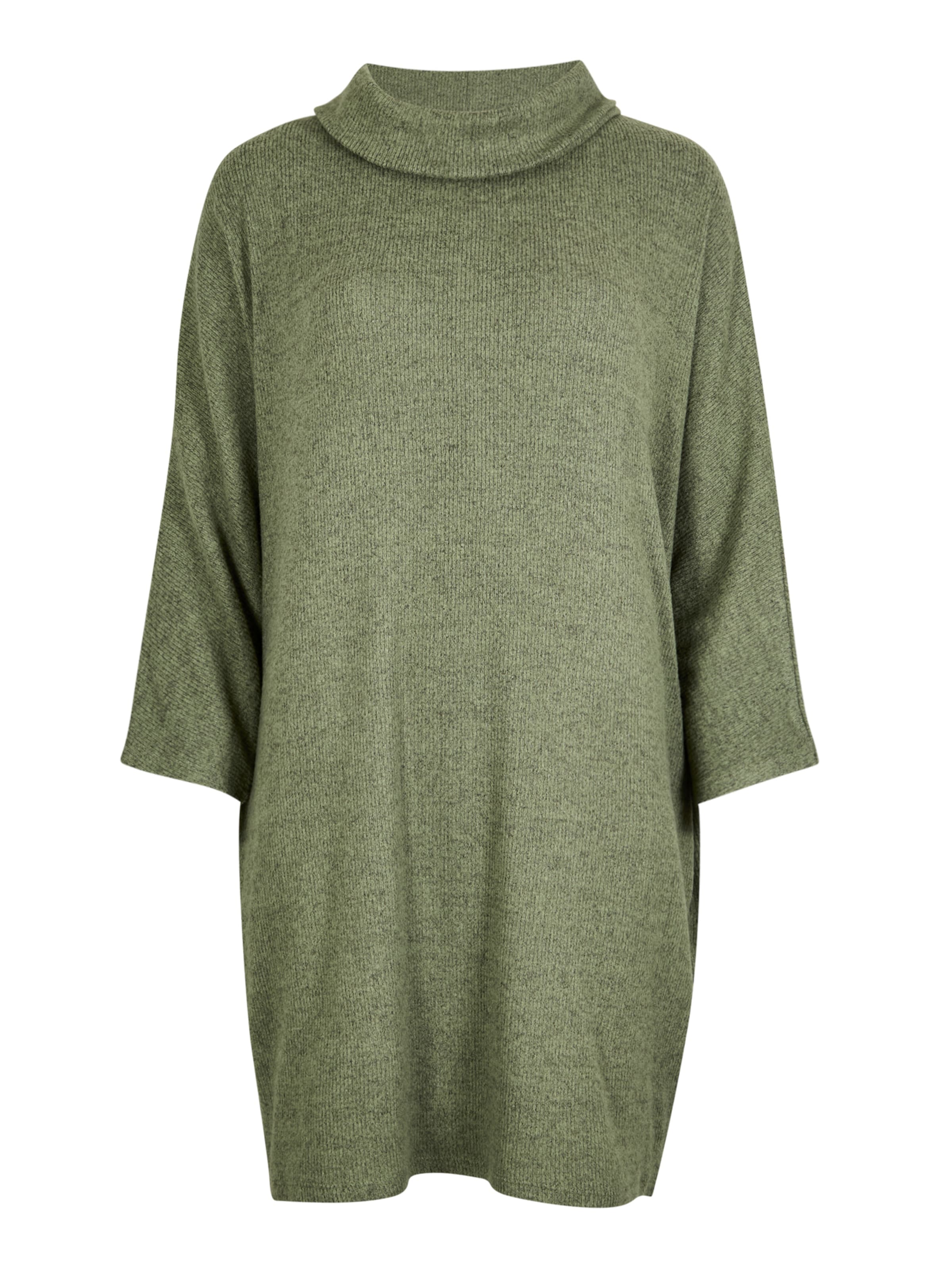 Apricot Strickkleid in Grün: Vorderseite