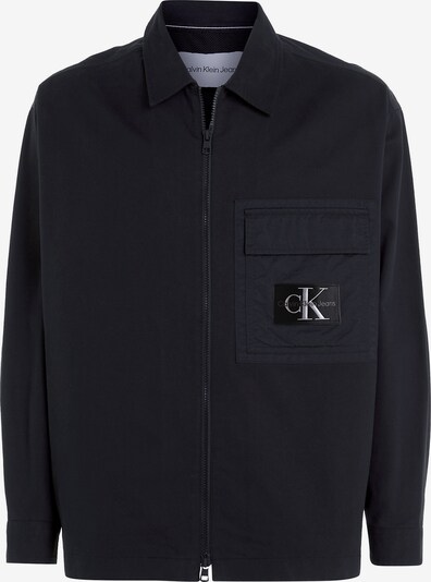 Calvin Klein Jeans Casaco meia-estação em preto / branco, Vista do produto