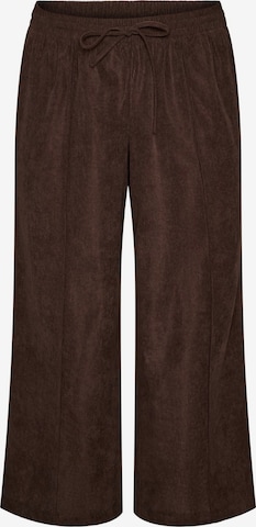 Loosefit Pantalon 'FLELISA' Zizzi en marron : devant