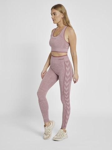 Hummel Skinny Workout Pants in Purple