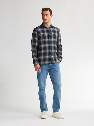 Petrol Industries Средняя посадка Рубашка в Синий