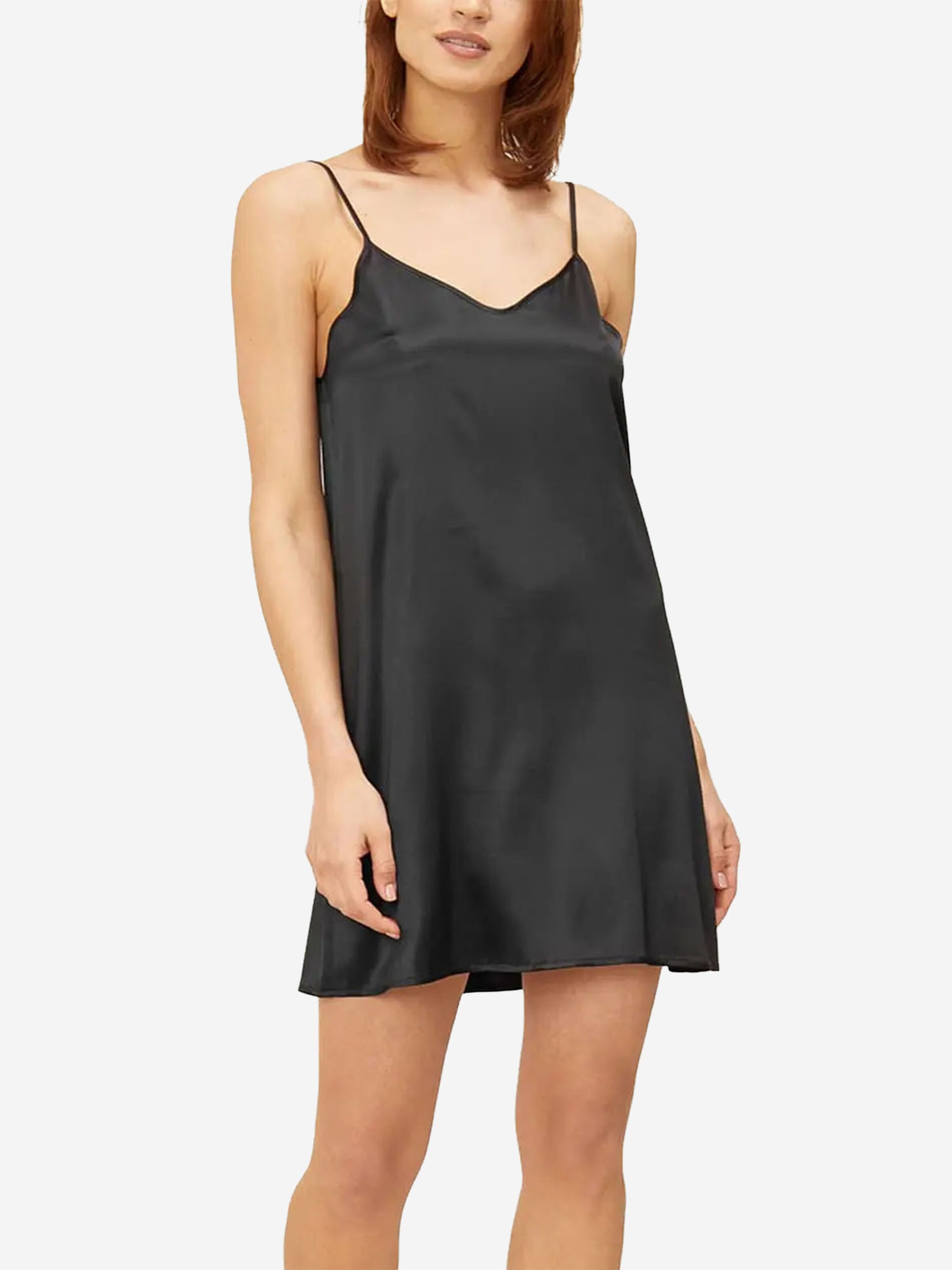 FÉRAUD PARIS Nightgown ' Silk ' in Black: front