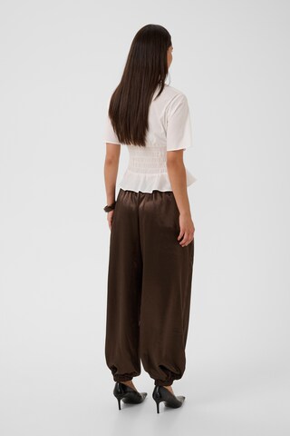 CULTURE - Loosefit Pantalón 'Pang' en marrón