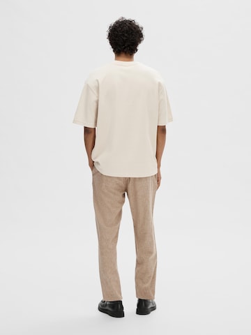 SELECTED HOMME T-shirt 'OSCAR' i beige