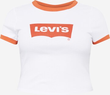 T-shirt 'PL Graphic Mini Ringer' Levi's® Plus en blanc : devant