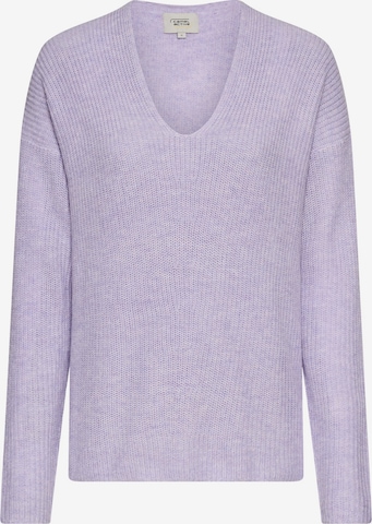 CAMEL ACTIVE Strickpullover mit V-Ausschnitt in Lila: Vorderseite