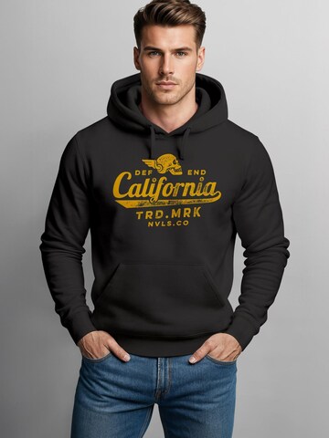 Neverless Sweatshirt 'California Skull' in Black: front