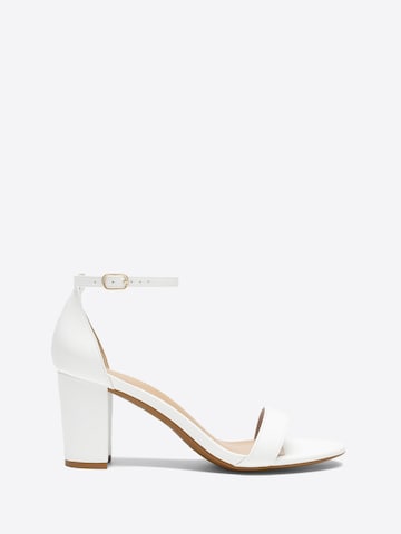 Dream Pairs Sandalen met riem 'Women's Chunky Block Heel Sandals, Open Toe Ankle Strap Dress Shoes' in Wit